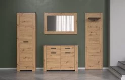 Garderobeset Follow | Paneel, Spiegel, Commode, Kolomkast | Artisan Oak -Collectie Slaapkamermeubels Follow GD 2228 919 E2 frontal 20230221 1 f2c6