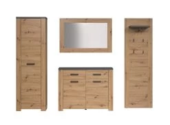 Garderobeset Follow | Paneel, Spiegel, Commode, Kolomkast | Artisan Oak -Collectie Slaapkamermeubels Follow GD 2228 919 E2 frontal Freisteller 20230221 5e75