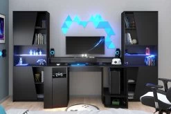 Gaming Boekenkast 67cm Met Ledstrip - Zwart 30 Gaming Boekenkast 67cm Met Ledstrip - Zwart -Collectie Slaapkamermeubels GAMING 6940 BI2P STAT 0e85