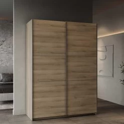 Garderobekast Spectre 148cm Met Schuifdeuren - Eik