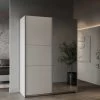 Garderobekast Spectre 148cm Met Schuifdeuren En Spiegel - Mat Wit 1 Garderobekast Spectre 148cm Met Schuifdeuren En Spiegel - Mat Wit -Collectie Slaapkamermeubels GHOST CC61 190009A ab2a