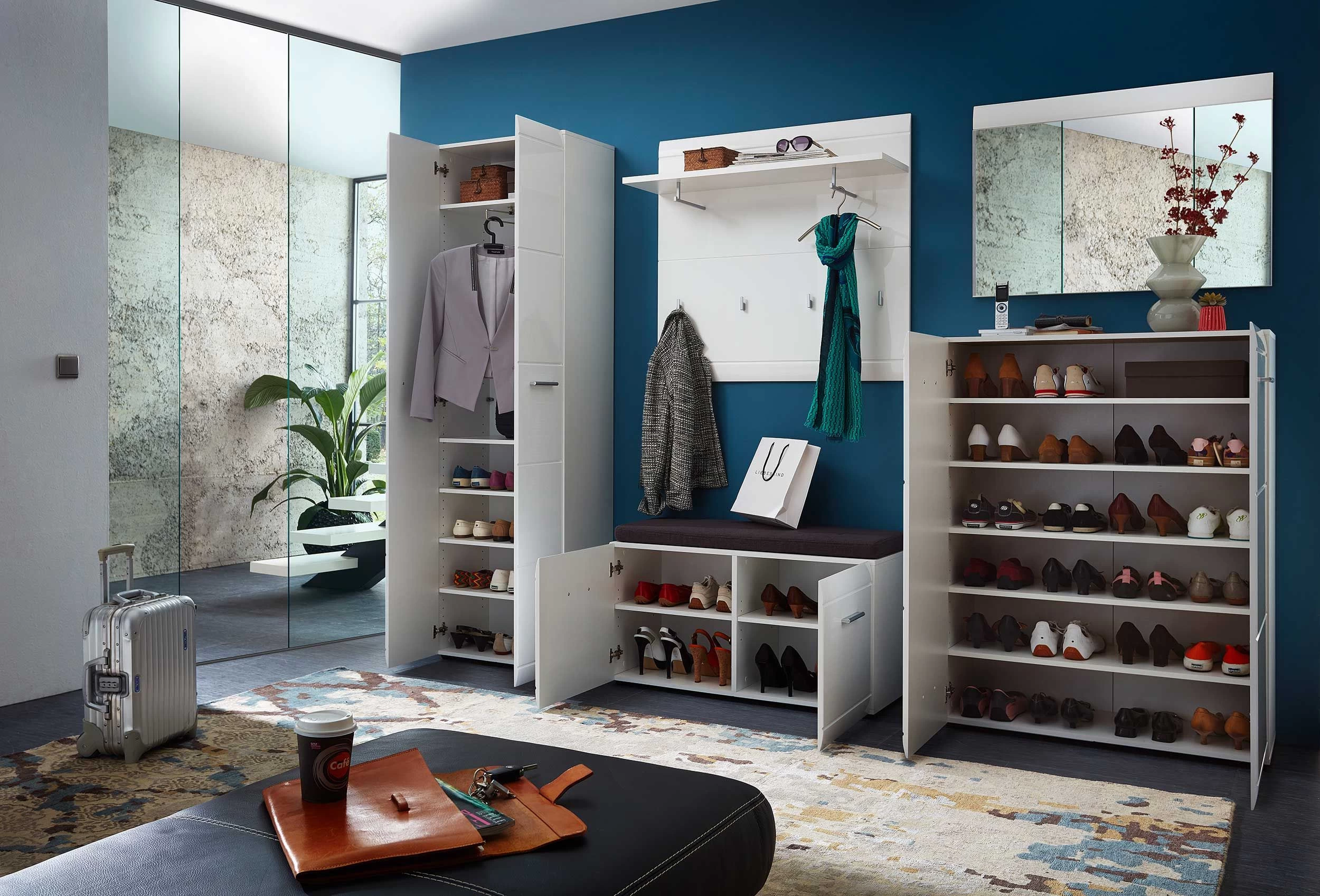 Garderobe Allan 59cm Met 2 Deuren - Wit 5 Garderobe Allan 59cm Met 2 Deuren - Wit - Afbeelding 3