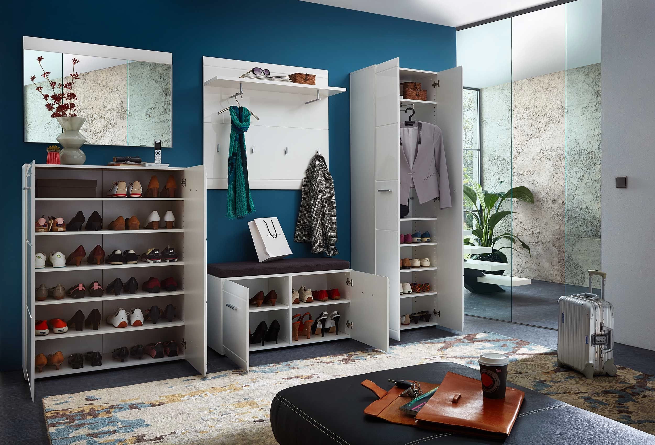 Garderobe Allan 59cm Met 2 Deuren - Wit 4 Garderobe Allan 59cm Met 2 Deuren - Wit - Afbeelding 2