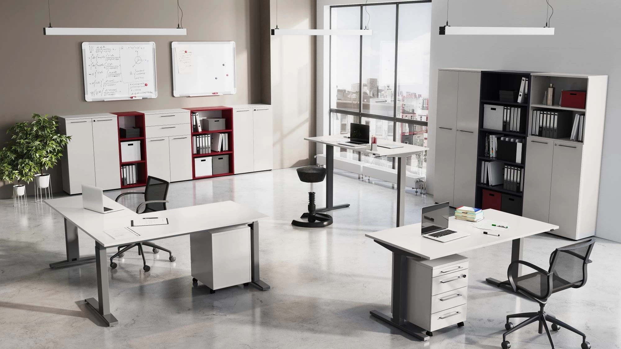 Lage Archiefkast Osmond 80cm Met 2 Deuren & 2 Lades - Lichtgrijs 4 Lage Archiefkast Osmond 80cm Met 2 Deuren & 2 Lades - Lichtgrijs - Afbeelding 2