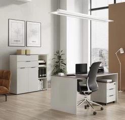 Ladeblok Anaelle - Wit/walnoot -Collectie Slaapkamermeubels GW Ancona 573 pe dek b 1 1351