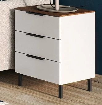 Nachtkastje Karsten - Kasjmier/walnoot 3 Nachtkastje Karsten - Kasjmier/walnoot