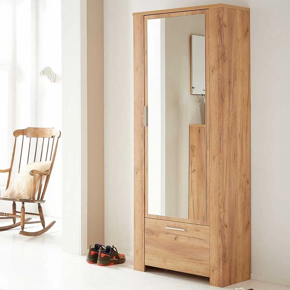 Garderobekast Castor 74cm Met 2 Deuren - Eik 3 Garderobekast Castor 74cm Met 2 Deuren - Eik