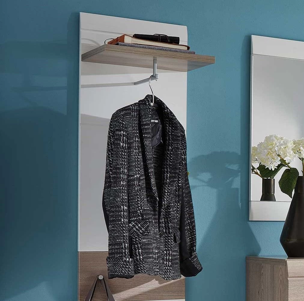 Kapstokpaneel Molde - Wit/eik 3 Kapstokpaneel Molde - Wit/eik