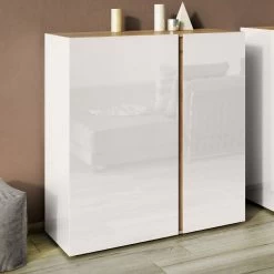 Commode Mussa 2 Deuren 94 Cm - Eik/kasjmier