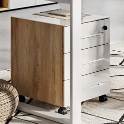 Ladeblok Mouna 3 Lades - Eik/wit