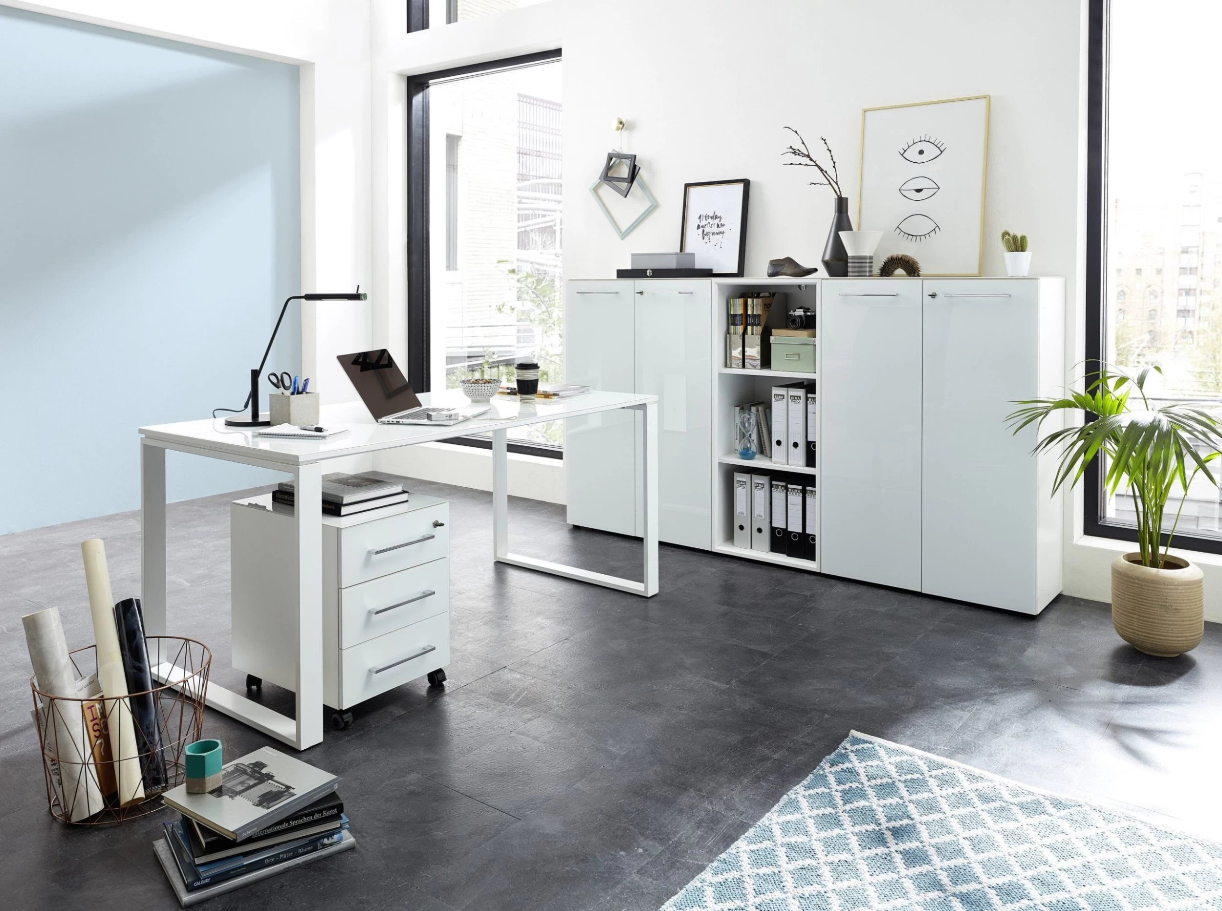 Lage Boekenkast Mouna 50cm - Wit 5 Lage Boekenkast Mouna 50cm - Wit - Afbeelding 3