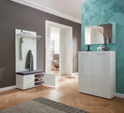 Kapstokpaneel Scifo - Wit -Collectie Slaapkamermeubels GW Scalea pe dek open f de12