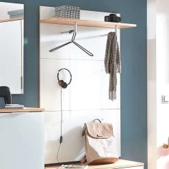 Kapstokpaneel Tille H144 X B89cm - Wit/eik