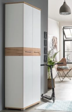 Garderobekast Stoffel 59cm - Wit/eik -Collectie Slaapkamermeubels GW Topix pe dek e 1 78c5