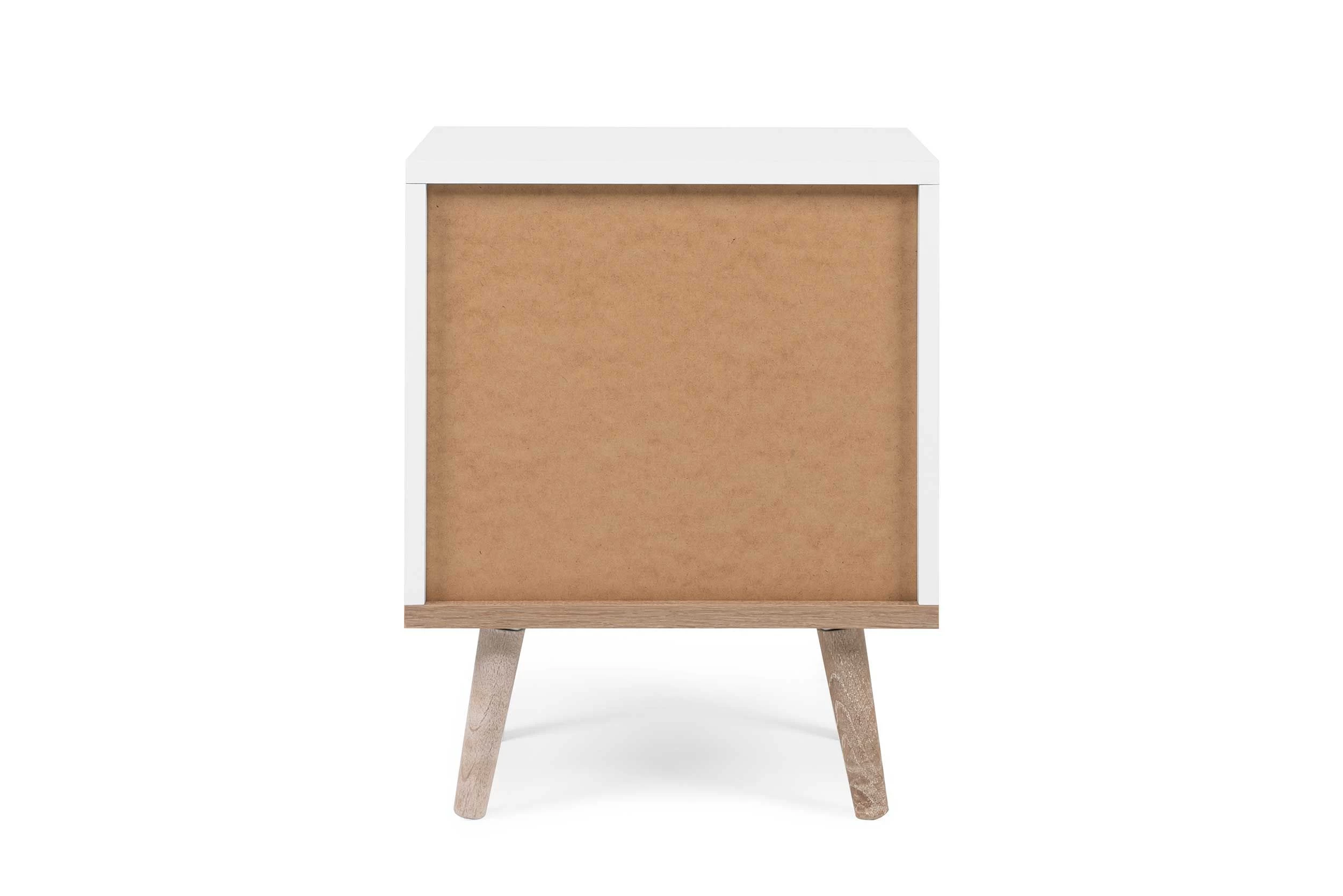 Nachtkastje Göteborg 40cm 2 Lades - Wit 4 Nachtkastje Göteborg 40cm 2 Lades - Wit - Afbeelding 2