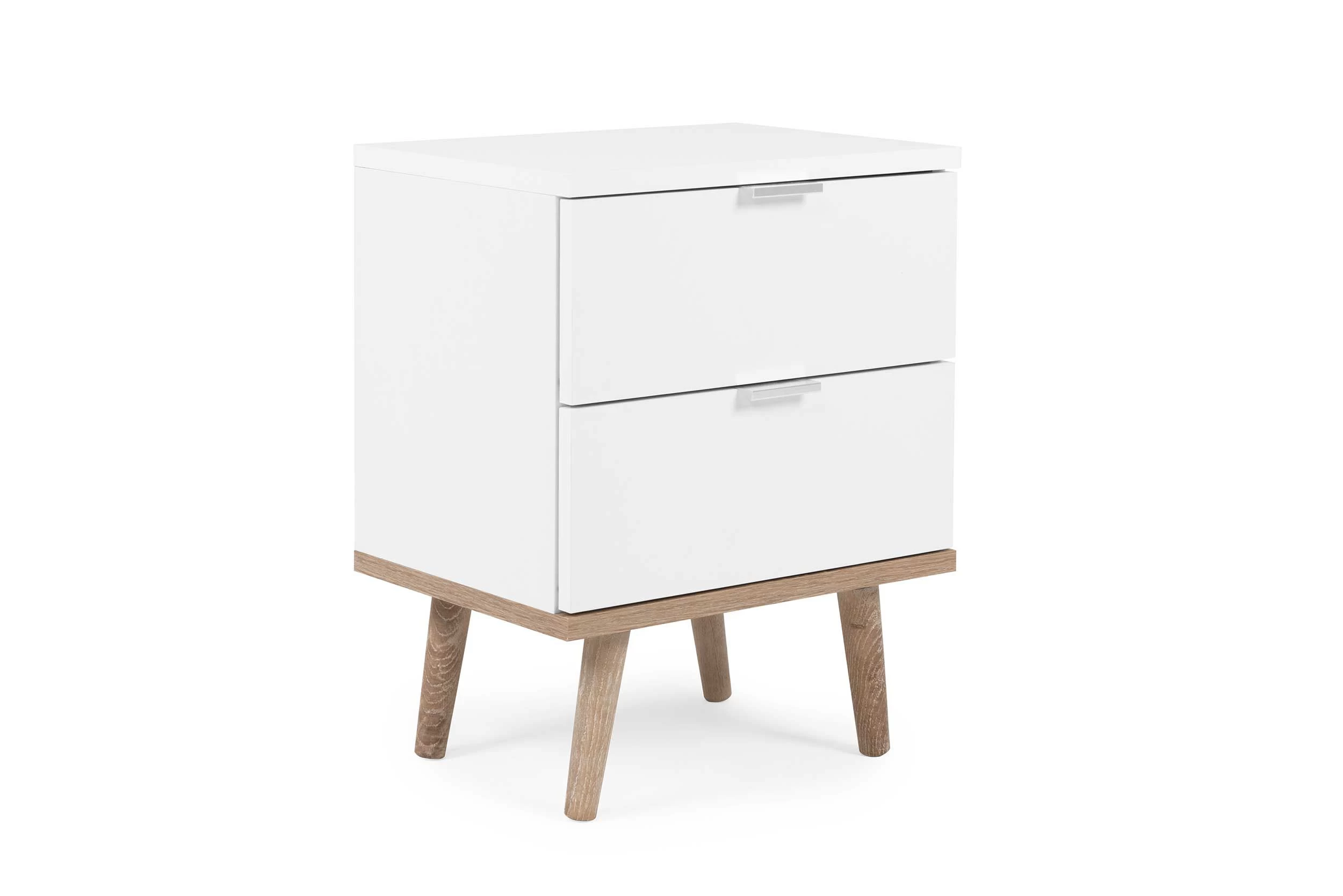 Nachtkastje Göteborg 40cm 2 Lades - Wit 7 Nachtkastje Göteborg 40cm 2 Lades - Wit - Afbeelding 5