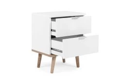 Nachtkastje Göteborg 40cm 2 Lades - Wit 19 Nachtkastje Göteborg 40cm 2 Lades - Wit -Collectie Slaapkamermeubels G teborg 60 Nachtkonsole perspektive offen fe5c