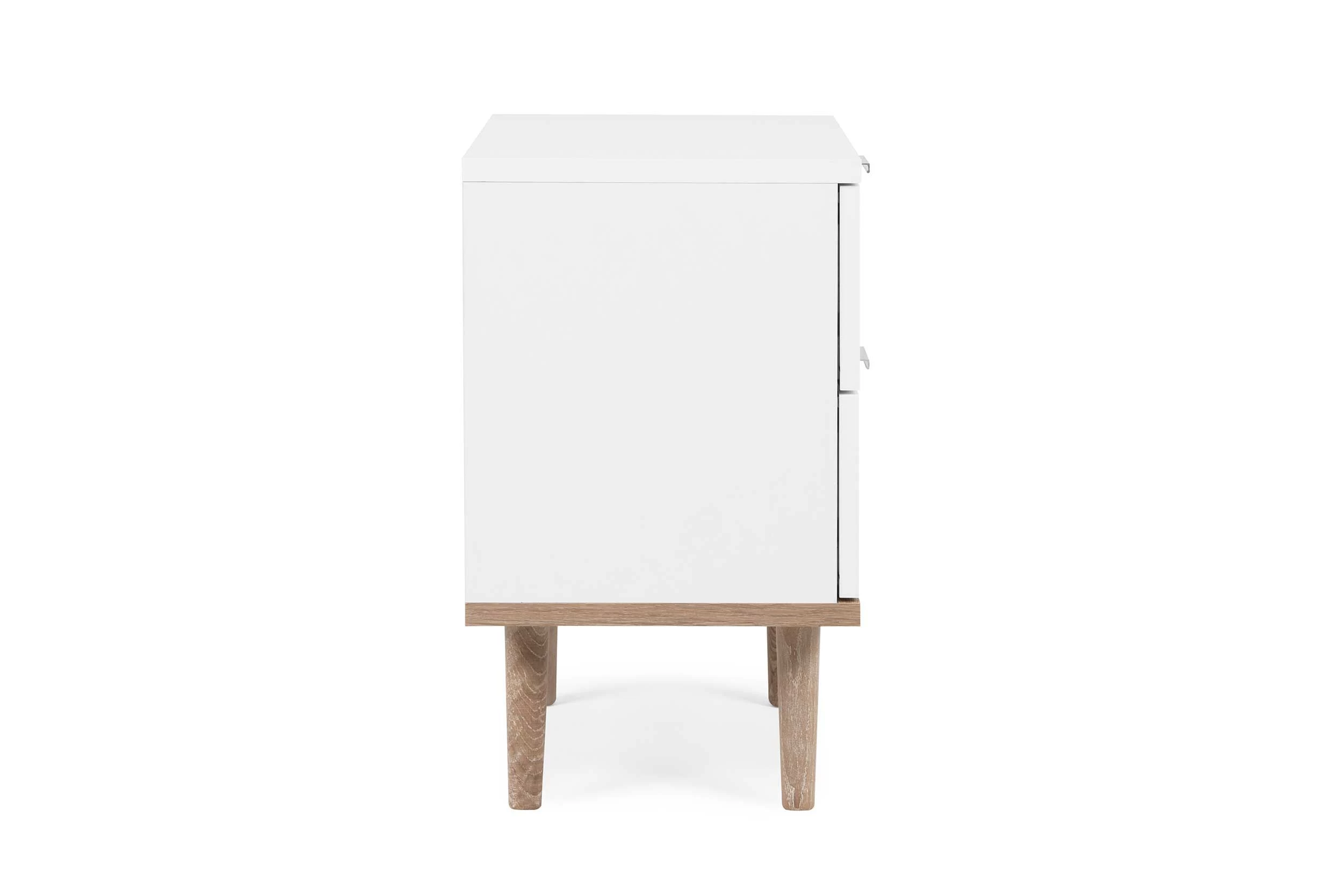 Nachtkastje Göteborg 40cm 2 Lades - Wit 6 Nachtkastje Göteborg 40cm 2 Lades - Wit - Afbeelding 4