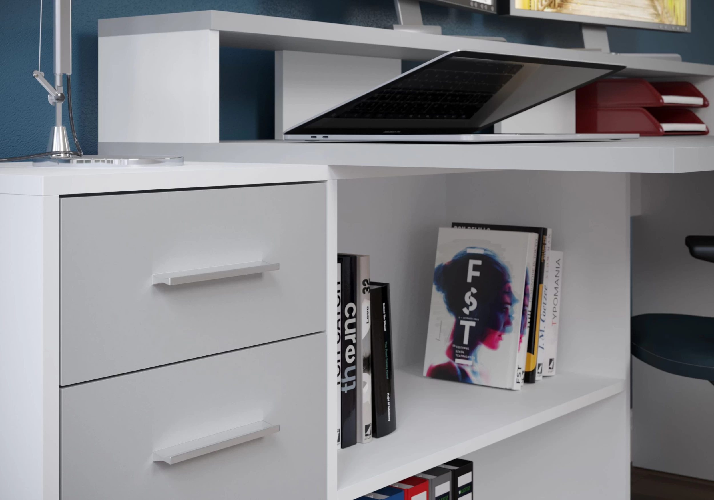 Gamingbureau Gamer | 160 X 115 X 92 Cm | Wit 8 Gamingbureau Gamer | 160 X 115 X 92 Cm | Wit - Afbeelding 6