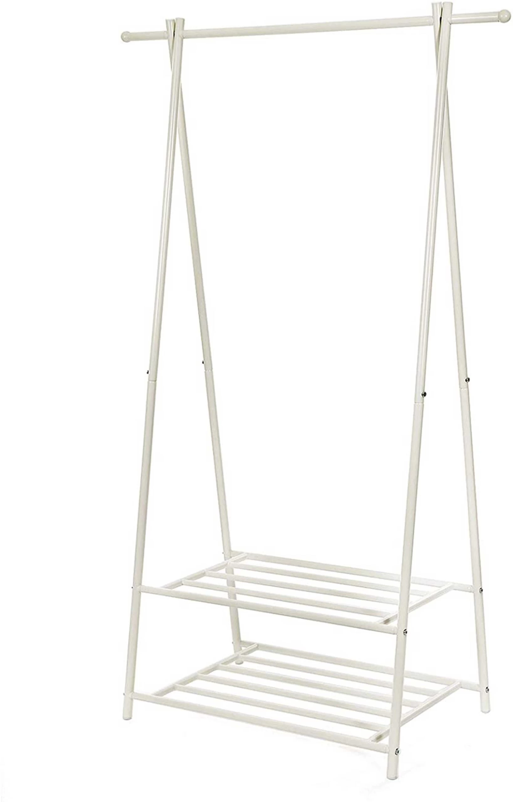Songmics 2-etages Kapstok, Metalen Frame, Ruimtebesparend, Wit 9 Songmics 2-etages Kapstok, Metalen Frame, Ruimtebesparend, Wit - Afbeelding 7