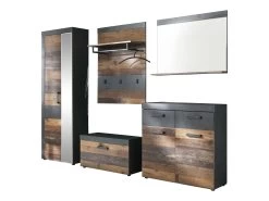 Garderobecombinatie Indy | Paneel, Bank, Spiegel, Schoenen- En Kledingkast | Old Wood-decor 9 Garderobecombinatie Indy | Paneel, Bank, Spiegel, Schoenen- En Kledingkast | Old Wood-decor -Collectie Slaapkamermeubels Indy GD 1879 915 23 dynamisch Freisteller 20180725 9d7e