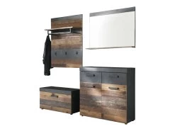 Garderobecombinatie Indy | Paneel, Bank, Spiegel, Commode | Old Wood-decor 9 Garderobecombinatie Indy | Paneel, Bank, Spiegel, Commode | Old Wood-decor -Collectie Slaapkamermeubels Indy GD 1879 918 23 dynamisch D Freisteller 20180725 8813