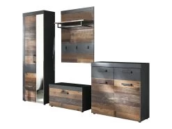 Garderobecombinatie Indy | Paneel, Bank, Kleding- En Opbergkast | Old Wood-decor 9 Garderobecombinatie Indy | Paneel, Bank, Kleding- En Opbergkast | Old Wood-decor -Collectie Slaapkamermeubels Indy GD 1879 922 23 dynamisch Freisteller 20180725 737c