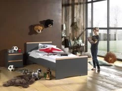 Nachtkastje London Softclose - Antraciet -Collectie Slaapkamermeubels LDCO1580 02 57cc