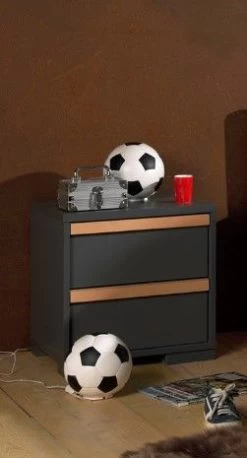 Nachtkastje London Softclose - Antraciet -Collectie Slaapkamermeubels LDNA2280 02 32d2