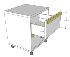 Ladeblok London - Wit -Collectie Slaapkamermeubels LDRK12 3 0999