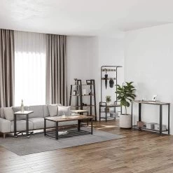 Laptoptafeltje Dante Op Wieltjes - Rustiek Bruin/zwart -Collectie Slaapkamermeubels LNT50X 2 2628