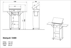 Stabureau Fides - Bruin -Collectie Slaapkamermeubels MA 0469 BEM 44c1
