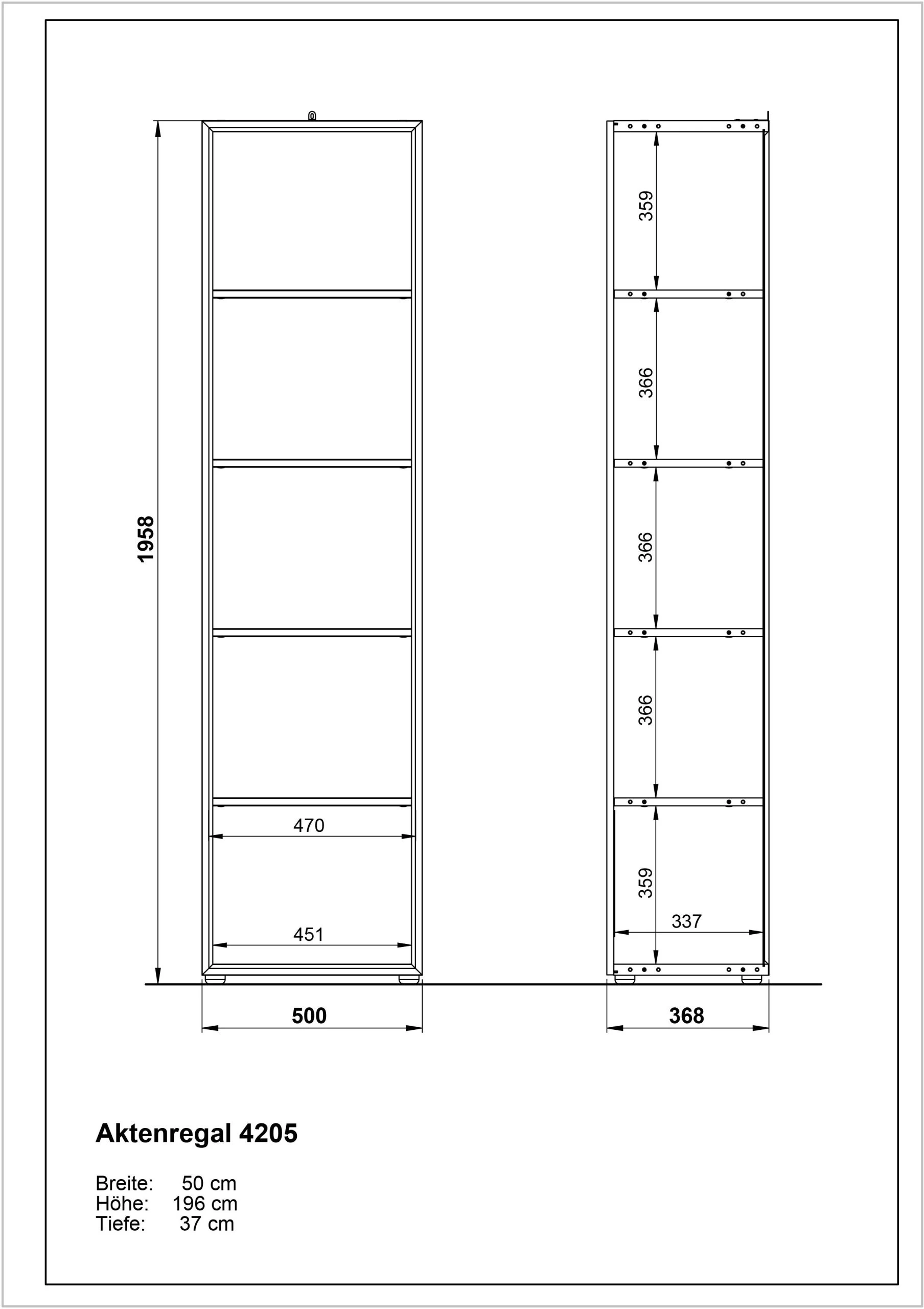 Boekenkast Mouna 50cm - Eik/wit 6 Boekenkast Mouna 50cm - Eik/wit - Afbeelding 4