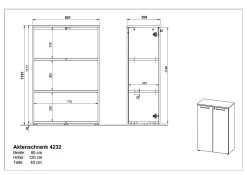 Lage Archiefkast Osmond 80cm Met 2 Deuren - Lichtgrijs 11 Lage Archiefkast Osmond 80cm Met 2 Deuren - Lichtgrijs -Collectie Slaapkamermeubels MA 4232 BEM 6652
