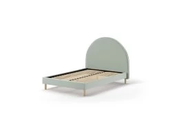 Gestoffeerd Bed Maeva 140x200cm Met Twee Nachttafeltjes - Groene Bouclé Stof -Collectie Slaapkamermeubels MNBE1493 INF 8c3e 40d8