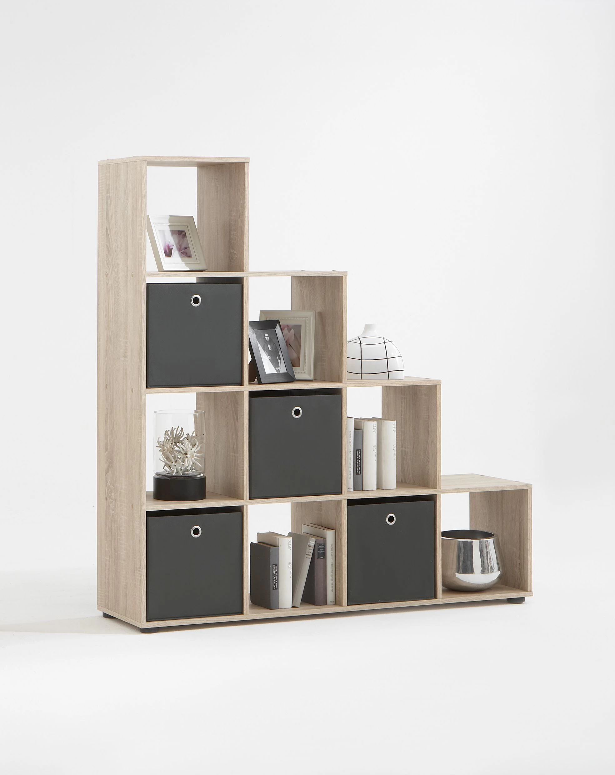 FMD Opbergrek Mega 10 Vakken - Bruine Eik 6 FMD Opbergrek Mega 10 Vakken - Bruine Eik - Afbeelding 4