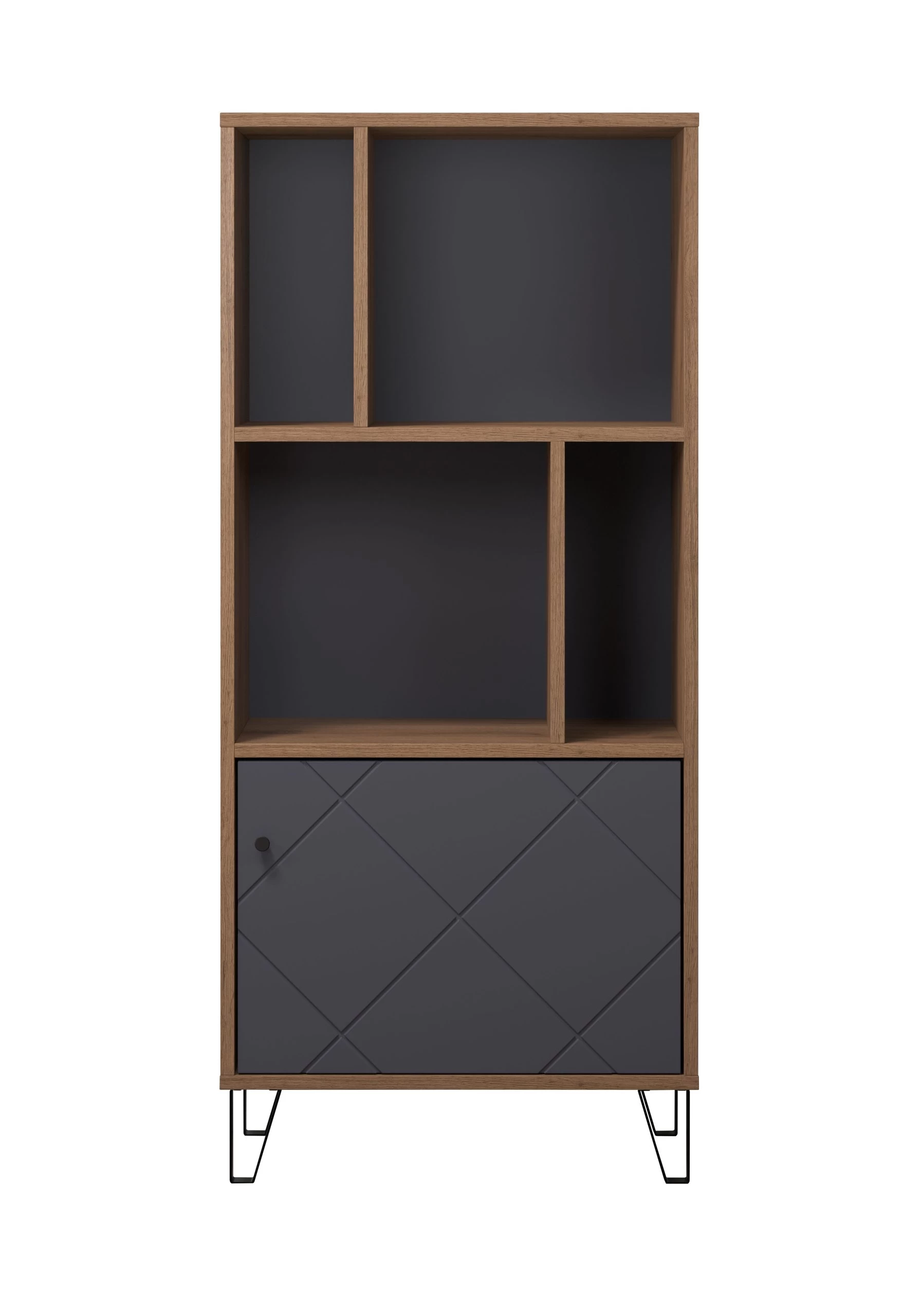 Opbergkast Montez | 63 X 40 X 136 Cm | Antraciet Front 7 Opbergkast Montez | 63 X 40 X 136 Cm | Antraciet Front - Afbeelding 5