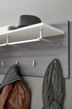 Garderobepaneel Line | 80 X 28 X 40 Cm | Grijs -Collectie Slaapkamermeubels Naamloos 15fe