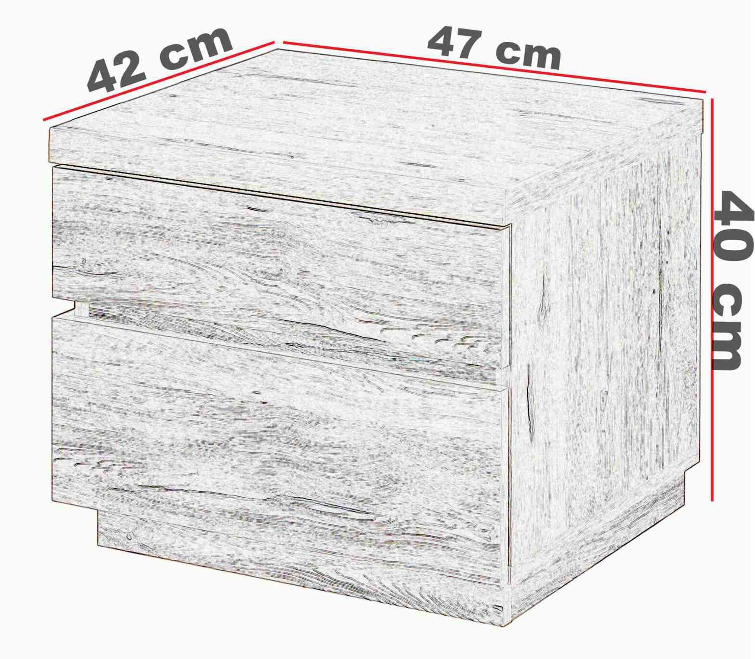 Nachtkastje Paris 2 Lades - Bruin 5 Nachtkastje Paris 2 Lades - Bruin - Afbeelding 3