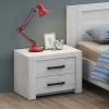 Nachtkastje Elvira 2 Lades - Witte Eik 1 Nachtkastje Elvira 2 Lades - Witte Eik -Collectie Slaapkamermeubels Nachtkastje Elvis 14db