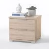 Nachtkastje Nacho 46cm Met 2 Lades - Sonoma Eik -Collectie Slaapkamermeubels Nako 2 Sch be Eiche Sonoma 38 223 66 d775