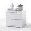 Nachtkastje Nacho 46cm Met 2 Lades - Wit -Collectie Slaapkamermeubels Nako 2 Sch be Weiss 38 223 17 0715