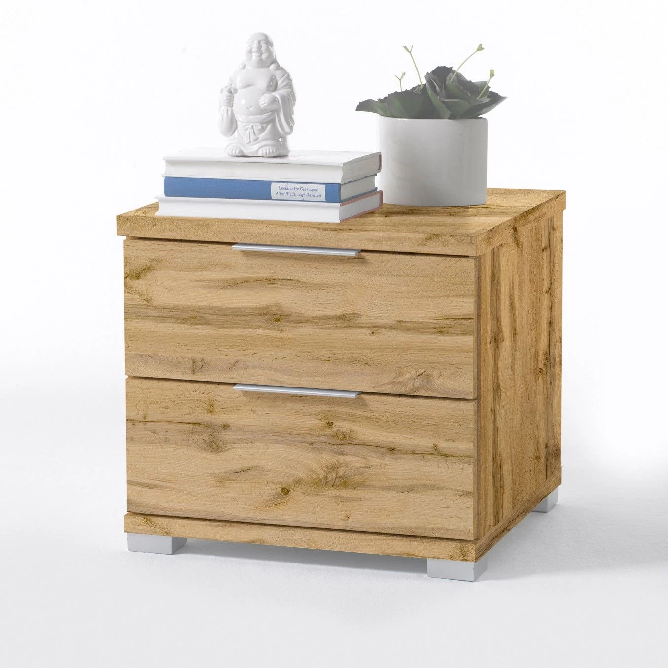 Nachtkastje Nacho 46cm Met 2 Lades - Wilde Eik 3 Nachtkastje Nacho 46cm Met 2 Lades - Wilde Eik