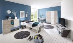 FMD Commode Nano 117cm, 2 Deuren & 2 Lades - Zand Eik -Collectie Slaapkamermeubels Nona Milieu 0cfb