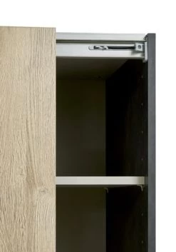 Kledingkast Nour 245cm Met Spiegel - Eik/zwart -Collectie Slaapkamermeubels Nora kast 245 detail 3 e9e7