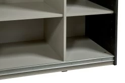 Kledingkast Nour 245cm Met Spiegel - Eik/zwart -Collectie Slaapkamermeubels Nora kast 245 detail 5 5ebb