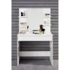 Make-uptafel Basix | 85 X 40 X 141 Cm | 100% Melaminegecoat | Wit -Collectie Slaapkamermeubels Ontwerp zonder titel 2e58