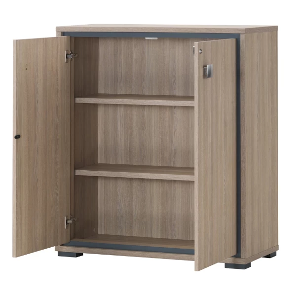 Bureaukast Acila 100cm, 2 Deuren - Eik Decor 5 Bureaukast Acila 100cm, 2 Deuren - Eik Decor - Afbeelding 3