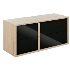 Tv-meubel Alto 119cm, 2 Lades - Eik/zwart -Collectie Slaapkamermeubels Ontwerp zonder titel 11 3952