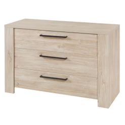 Commode Angie 118cm, 3 Lades - Eik Decor